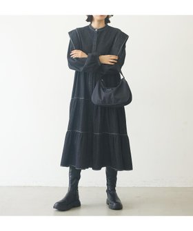 【ミルクフェド/MILKFED.】のDENIM TIERED DRESS 人気、トレンドファッション・服の通販 founy(ファニー) ファッション Fashion レディースファッション WOMEN ワンピース Dress ドレス Party Dresses おすすめ Recommend ガウン Gown スクエア Square スリーブ Sleeve デニム Denim バランス Balance ロング Long |ID:prp329100004137834