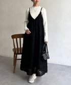 【シェトワ/Chez toi】のシャギージャガードキャミワンピース ブラック|ID: prp329100004137835 ipo3291000000028342322