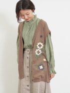 【サマンサモスモス/Samansa Mos2】の花柄刺繍ニットベスト 人気、トレンドファッション・服の通販 founy(ファニー) ファッション Fashion レディースファッション WOMEN アウター Coat Outerwear トップス・カットソー Tops/Tshirt ニット Knit Tops ベスト/ジレ Gilets/Vests 花柄・フラワープリント・モチーフ Flower Patterns カーディガン Cardigan シンプル Simple ベスト Vest thumbnail モカ|ID: prp329100004138023 ipo3291000000028344520