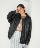 【ベイフロー/BAYFLOW】のビッグシルエット フェイクレザージャケット 人気、トレンドファッション・服の通販 founy(ファニー) ファッション Fashion レディースファッション WOMEN アウター Coat Outerwear ジャケット Jackets おすすめ Recommend シンプル Simple ジャケット Jacket トレンド Trend ビッグ Big フィット Fit フラット Flat ボトム Bottom ポケット Pocket thumbnail ブラック19|ID: prp329100004138107 ipo3291000000028345495