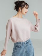 【コカ/COCA】のしっとりやわらかシンプルボートネックニットトップス Lt.pink|ID:prp329100004138183