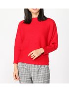 【コカ/COCA】のしっとりやわらかシンプルボートネックニットトップス Red|ID:prp329100004138183