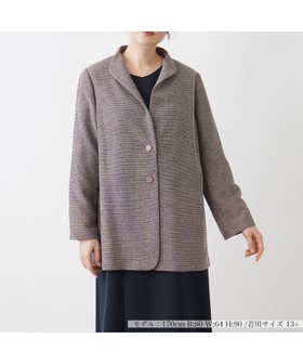 【レリアンプラスハウス/Leilian PLUS HOUSE】のニットジャケット 人気、トレンドファッション・服の通販 founy(ファニー) ファッション Fashion レディースファッション WOMEN アウター Coat Outerwear ジャケット Jackets ジャケット Jacket 冬 Winter |ID:prp329100004138562