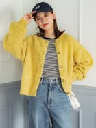 【コカ/COCA】のペンギンスリーブブークレカーディガン 人気、トレンドファッション・服の通販 founy(ファニー) ファッション Fashion レディースファッション WOMEN トップス・カットソー Tops/Tshirt カーディガン Cardigans カーディガン Cardigan ショート Short ジャージ Jersey スリーブ Sleeve デニム Denim ポケット Pocket 秋 Autumn/Fall thumbnail Yellow|ID: prp329100004138847 ipo3291000000028362663