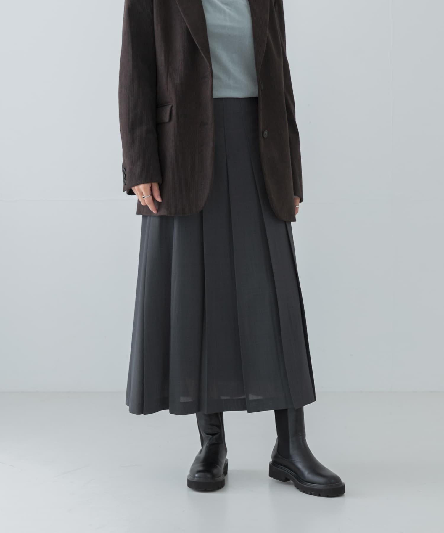 【アーバンリサーチ/URBAN RESEARCH】の梳毛ライクプリーツスカート 人気、トレンドファッション・服の通販 founy(ファニー) 　ファッション　Fashion　レディースファッション　WOMEN　スカート　Skirt　プリーツスカート　Pleated Skirts　2024年　2024　2024-2025秋冬・A/W　Aw/Autumn/Winter/Fw/Fall/2024-2025　A/W・秋冬　Aw・Autumn/Winter・Fw・Fall-Winter　冬　Winter　おすすめ　Recommend　シャンブレー　Chambray　ソックス　Socks　タイツ　Tights　トレンド　Trend　バランス　Balance　フレア　Flare　プリーツ　Pleats　ロング　Long　 other-1|ID: prp329100004138995 ipo3291000000028489511