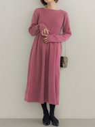 【コカ/COCA】のボートネックニットワンピース 人気、トレンドファッション・服の通販 founy(ファニー) ファッション Fashion レディースファッション WOMEN ワンピース Dress ニットワンピース Knit Dresses フレア Flare ベーシック Basic ポケット Pocket thumbnail Pink|ID: prp329100004139008 ipo3291000000028364418