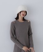 【エヌ ナチュラルビューティーベーシック/N.Natural Beauty basic】のオープンショルダーニットワンピース モカグレー1|ID: prp329100004139044 ipo3291000000028364753