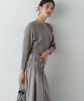 【エヌ ナチュラルビューティーベーシック/N.Natural Beauty basic】のドルマンニットドッキングワンピース 人気、トレンドファッション・服の通販 founy(ファニー) ファッション Fashion レディースファッション WOMEN ワンピース Dress ギャザー Gather シャーリング Shirring ドッキング Docking バランス Balance リボン Ribbon |ID:prp329100004139046