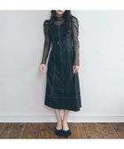 【レディアゼル/REDYAZEL】のデニムライクフロントジップワンピース 人気、トレンドファッション・服の通販 founy(ファニー) ファッション Fashion レディースファッション WOMEN ワンピース Dress インナー Inner カーディガン Cardigan シャーリング Shirring デニム Denim フィット Fit リブニット Rib Knit ロング Long thumbnail ブラック|ID: prp329100004139076 ipo3291000000028365226