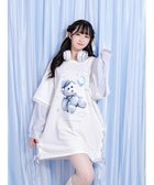 【その他のブランド/Other】のねむねむしろくまレイヤード裏毛チュニック 人気、トレンドファッション・服の通販 founy(ファニー) ファッション Fashion レディースファッション WOMEN トップス・カットソー Tops/Tshirt スリーブ Sleeve チュニック Tunic プリント Print リボン Ribbon レース Race thumbnail オフホワイト|ID: prp329100004139083 ipo3291000000028717926