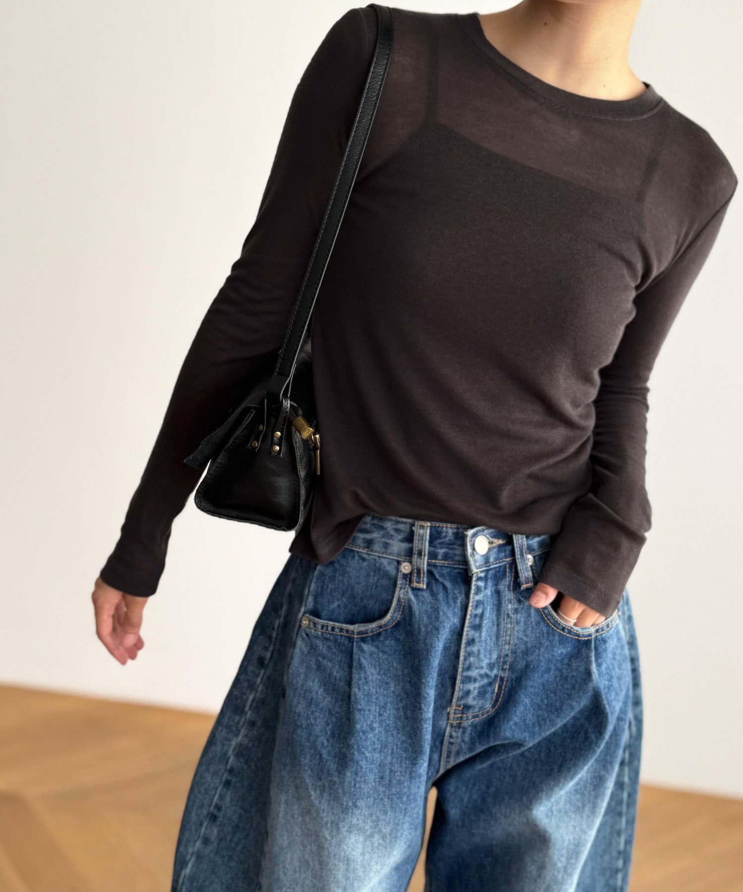 【キャナルジーン/CANAL JEAN】のEl mar(エルマール) シアーロングTシャツ 人気、トレンドファッション・服の通販 founy(ファニー) 　ファッション　Fashion　レディースファッション　WOMEN　トップス・カットソー　Tops/Tshirt　シャツ/ブラウス　Shirts/Blouses　ロング / Tシャツ　T-Shirts　インナー　Inner　シアー　Sheer　フィット　Fit　 other-1|ID: prp329100004139189 ipo3291000000028758135