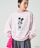 【フリークスストア/FREAK'S STORE】の別注/Mickey Mouse/ミッキーマウス ボーダーロングスリーブTシャツ【限定展開】 24AW 人気、トレンドファッション・服の通販 founy(ファニー) ファッション Fashion レディースファッション WOMEN トップス・カットソー Tops/Tshirt シャツ/ブラウス Shirts/Blouses ロング / Tシャツ T-Shirts 2024年 2024 2024-2025秋冬・A/W Aw/Autumn/Winter/Fw/Fall/2024-2025 A/W・秋冬 Aw・Autumn/Winter・Fw・Fall-Winter 冬 Winter スペシャル Special スリーブ Sleeve プリント Print ボーダー Border ロング Long ヴィンテージ Vintage 別注 Special Order thumbnail ピンク×オフホワイト|ID: prp329100004139259 ipo3291000000028904057