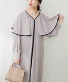 【ナチュラルクチュール/natural couture】の【mamamo】配色パイピングフリル衿ワンピース 人気、トレンドファッション・服の通販 founy(ファニー) ファッション Fashion レディースファッション WOMEN ワンピース Dress 2024年 2024 2024-2025秋冬・A/W Aw/Autumn/Winter/Fw/Fall/2024-2025 カーディガン Cardigan ジップ Zip ジャケット Jacket ジョーゼット Georgette フロント Front ポケット Pocket ロング Long 楽ちん Easy thumbnail グレイッシュベージュ|ID: prp329100004139890 ipo3291000000028382282