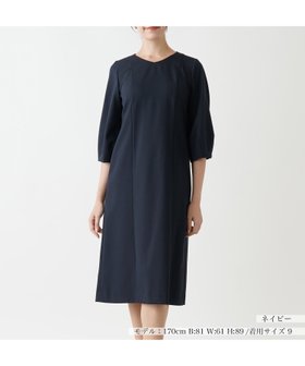 【レリアン/LEILIAN】のVネック七分袖ワンピ-ス 人気、トレンドファッション・服の通販 founy(ファニー) ファッション Fashion レディースファッション WOMEN ワンピース Dress アクセサリー Accessories エレガント 上品 Elegant |ID:prp329100004139920