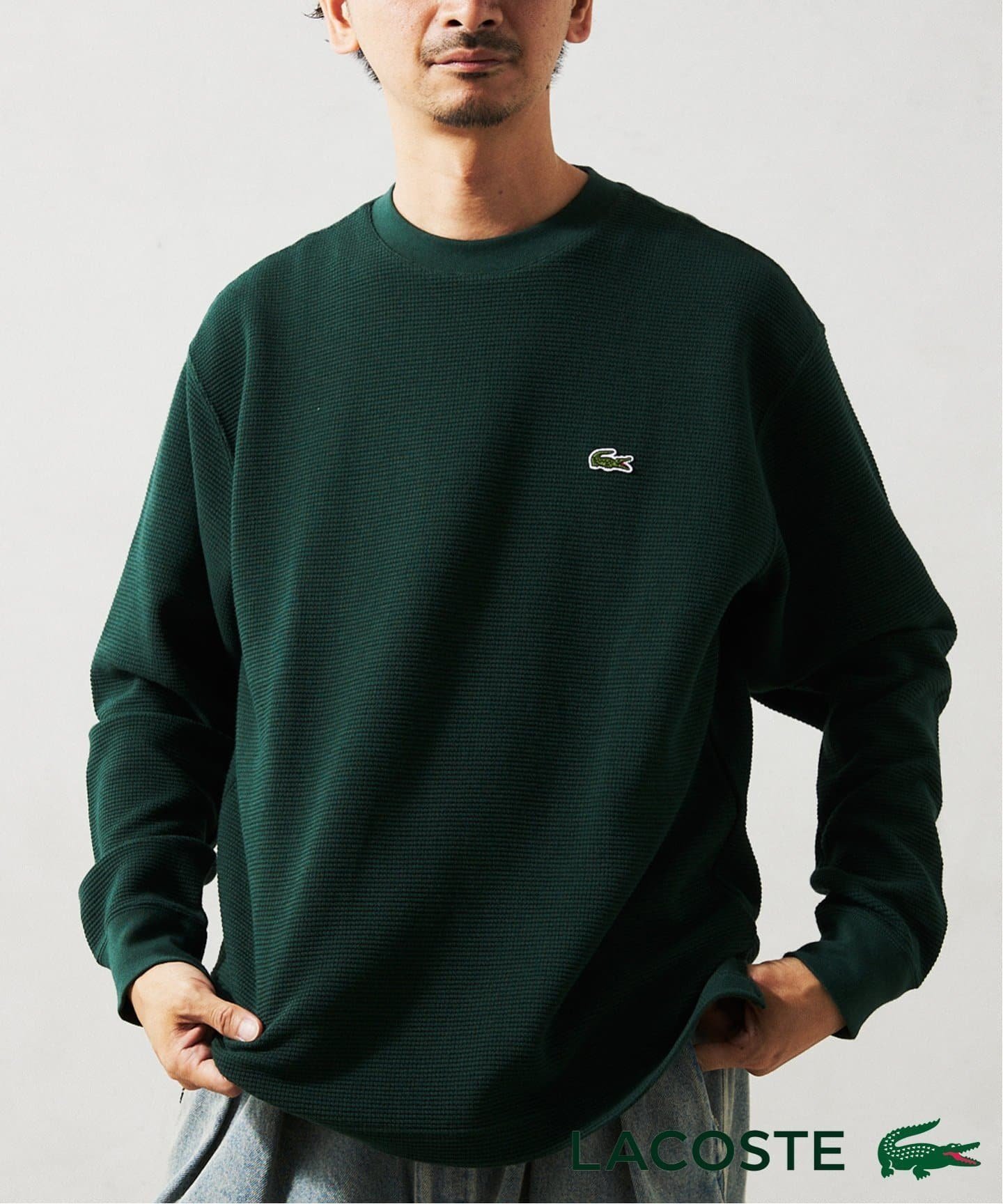 【ジャーナルスタンダード レリューム/JOURNAL STANDARD relume / MEN】のLACOSTE / ラコステ 別注 オーバーサイズ ヘビーピケ L/S Tシャツ インテリア・キッズ・メンズ・レディースファッション・服の通販 founy(ファニー) 　ファッション　Fashion　メンズファッション　MEN　スウェット　Sweat　ビッグ　Big　別注　Special Order　2024年　2024　2024-2025秋冬・A/W　Aw/Autumn/Winter/Fw/Fall/2024-2025　グリーン|ID: prp329100004139951 ipo3291000000028606425