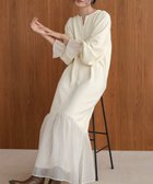 【ブージュルード/Bou Jeloud】の【S・Mサイズ展開】オーガンジー切替スウェットワンピース IVORY|ID: prp329100004139962 ipo3291000000028813136