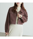 【ナチュラルクチュール/natural couture】のデニム風ショート丈ブルゾン 人気、トレンドファッション・服の通販 founy(ファニー) ファッション Fashion レディースファッション WOMEN アウター Coat Outerwear ブルゾン Blouson/Jackets 2024年 2024 2024-2025秋冬・A/W Aw/Autumn/Winter/Fw/Fall/2024-2025 インナー Inner クロップド Cropped コンパクト Compact ショート Short ジャケット Jacket スラックス Slacks デニム Denim ブルゾン Blouson ポケット Pocket マーメイド Mermaid ミックス Mix ロング Long thumbnail ブラウン|ID: prp329100004139989 ipo3291000000028715005