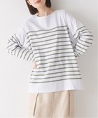 【その他のブランド/Other】のパネルボーダーコットン長袖Tシャツ 人気、トレンドファッション・服の通販 founy(ファニー) ファッション Fashion レディースファッション WOMEN トップス・カットソー Tops/Tshirt シャツ/ブラウス Shirts/Blouses ロング / Tシャツ T-Shirts インナー Inner ショルダー Shoulder ドロップ Drop ボーダー Border メンズ Mens リラックス Relax 定番 Standard 長袖 Long Sleeve thumbnail 169-ホワイト×カーキ|ID: prp329100004140222 ipo3291000000028899986