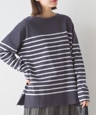 【その他のブランド/Other】のパネルボーダーコットン長袖Tシャツ 187-チャコール×ホワイト|ID: prp329100004140222 ipo3291000000028899989