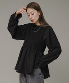 【サニーレーベル/Sonny Label / URBAN RESEARCH】の異素材切替ペプラムプルオーバー 人気、トレンドファッション・服の通販 founy(ファニー) ファッション Fashion レディースファッション WOMEN トップス・カットソー Tops/Tshirt プルオーバー Pullover 2024年 2024 2024-2025秋冬・A/W Aw/Autumn/Winter/Fw/Fall/2024-2025 A/W・秋冬 Aw・Autumn/Winter・Fw・Fall-Winter 冬 Winter おすすめ Recommend カットソー Cut And Sew ダウン Down デニム Denim ドッキング Docking ペプラム Peplum 切替 Switching thumbnail ブラック|ID: prp329100004140267 ipo3291000000029075409