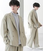 【ザ カジュアル/THE CASUAL / MEN】のビッグシルエットリラクシングダブルテーラードジャケット+ワイドバギーイージパンツ 人気、トレンドファッション・服の通販 founy(ファニー) ファッション Fashion メンズファッション MEN ボトムス Bottoms/Men インナー Inner 春 Spring 秋 Autumn/Fall カットソー Cut And Sew クラシカル Classical ショルダー Shoulder ジャケット Jacket ストレッチ Stretch ストレート Straight スリット Slit セットアップ Set Up ダブル Double ドレープ Drape ドロップ Drop バランス Balance ビッグ Big ベスト Vest モックネック Mock Neck リラックス Relax ルーズ Loose おすすめ Recommend エレガント 上品 Elegant thumbnail ライトベージュ|ID: prp329100004140585 ipo3291000000028605318