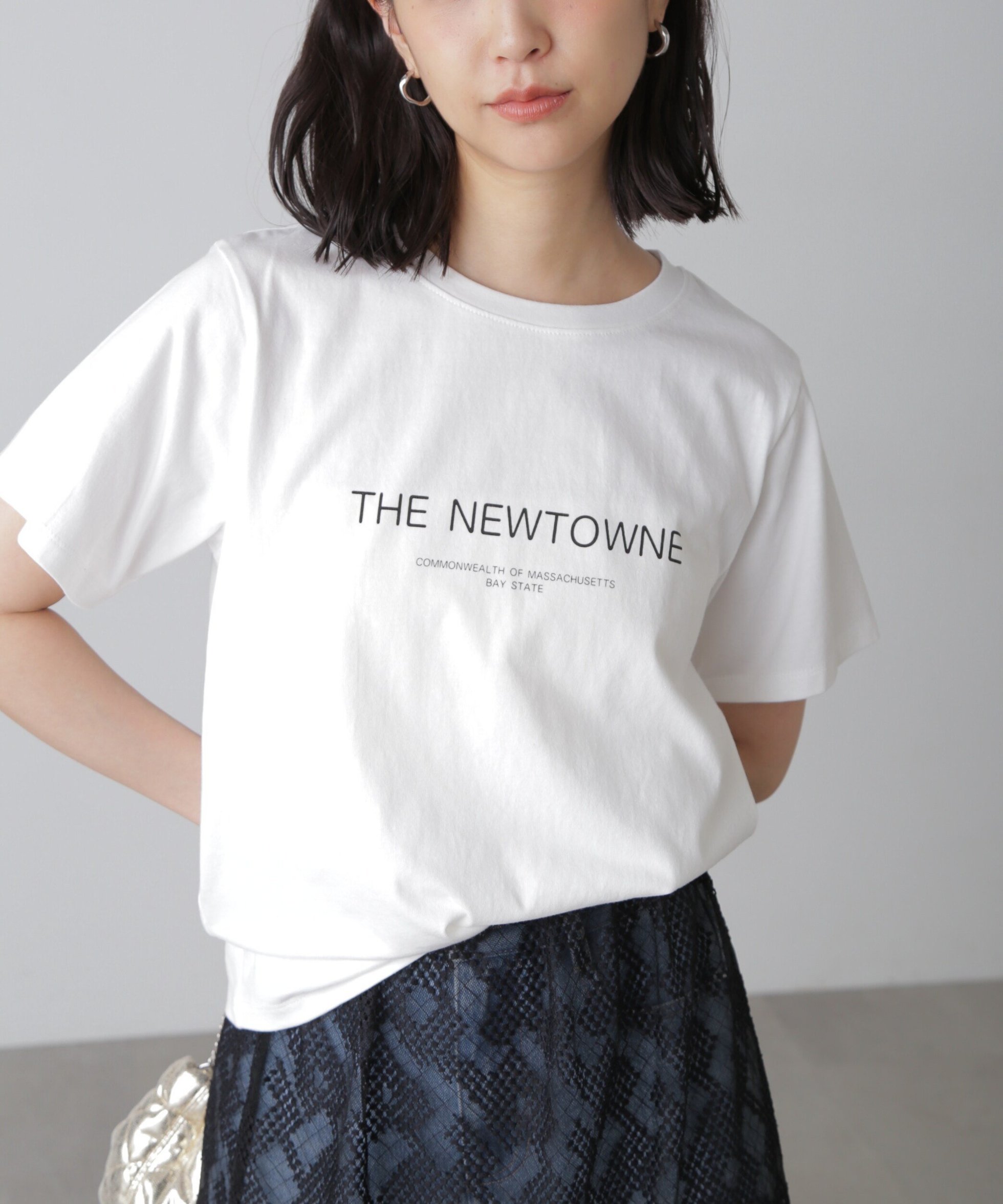 【フリーズマート/FREE'S MART】のシンプルロゴプリントTシャツ インテリア・キッズ・メンズ・レディースファッション・服の通販 founy(ファニー) 　ファッション　Fashion　レディースファッション　WOMEN　トップス・カットソー　Tops/Tshirt　シャツ/ブラウス　Shirts/Blouses　ロング / Tシャツ　T-Shirts　インナー　Inner　ボトム　Bottom　ホワイト|ID: prp329100004140972 ipo3291000000028420446