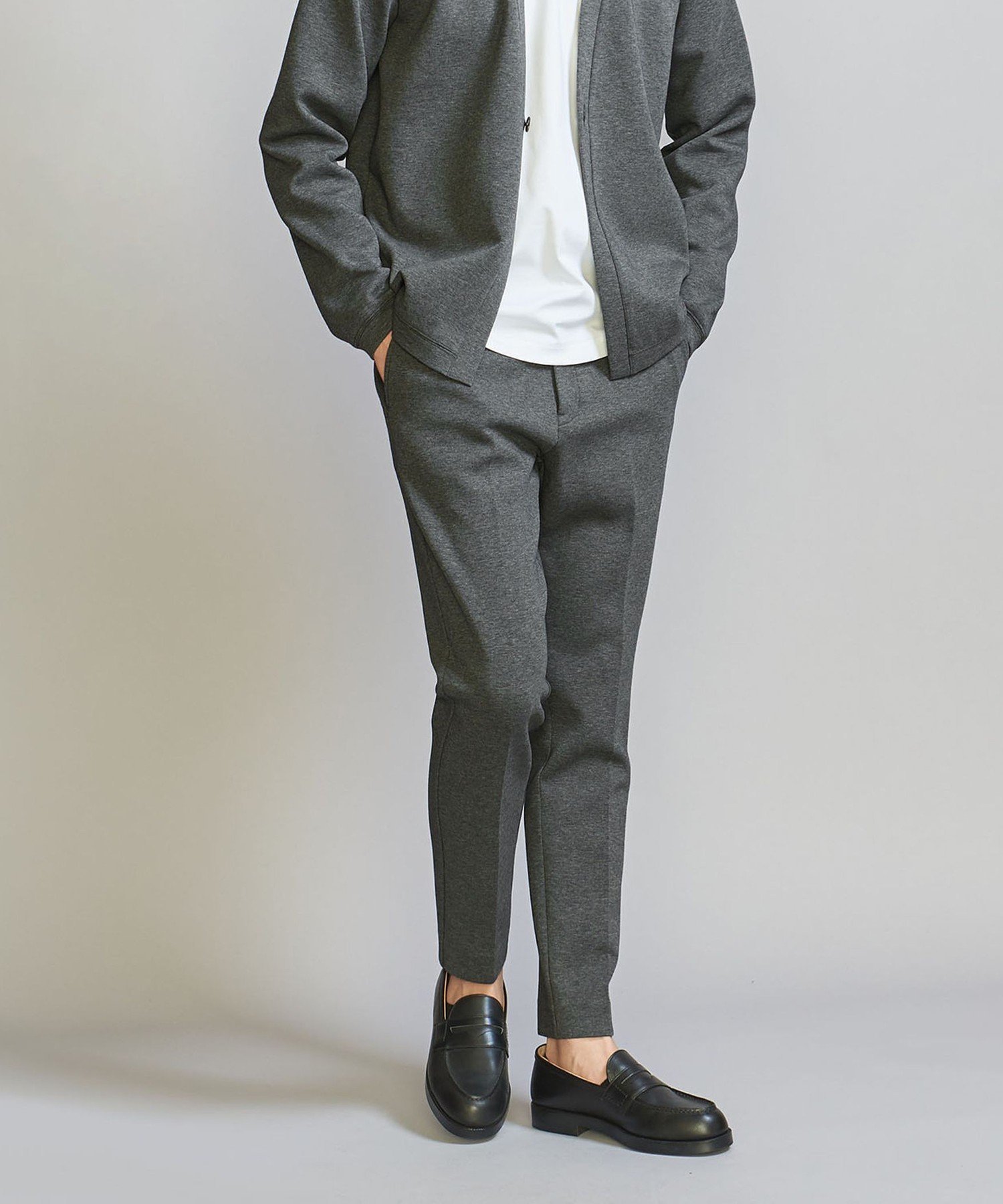 【ビューティ&ユース ユナイテッドアローズ/BEAUTY&YOUTH / UNITED ARROWS / MEN】の【WEB限定 WARDROBE SMART】ダブルニット ノープリーツ スラックス パンツ/セットアップ対応 インテリア・キッズ・メンズ・レディースファッション・服の通販 founy(ファニー) 　ファッション　Fashion　メンズファッション　MEN　ボトムス　Bottoms/Men　カーディガン　Cardigan　シャーリング　Shirring　シンプル　Simple　スウェット　Sweat　スピンドル　Spindle　スポーティ　Sporty　スマート　Smart　スラックス　Slacks　セットアップ　Set Up　ダブル　Double　テーパード　Tapered　パーカー　Hoodie　ファブリック　Fabric　フラット　Flat　プリーツ　Pleats　ポケット　Pocket　リラックス　Relax　その他1|ID: prp329100004140976 ipo3291000000028552392