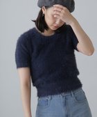 【フリーズマート/FREE'S MART】のイエロー・ベージュカラーWEB限定 シャギー半袖ニット 人気、トレンドファッション・服の通販 founy(ファニー) ファッション Fashion レディースファッション WOMEN トップス・カットソー Tops/Tshirt ニット Knit Tops イエロー Yellow カーゴパンツ Cargo Pants コンパクト Compact シンプル Simple ジャケット Jacket デニム Denim バランス Balance フォルム Form マーメイド Mermaid ミニスカート Mini Skirt ワイド Wide 半袖 Short Sleeve thumbnail ネイビー|ID: prp329100004141029 ipo3291000000028533195