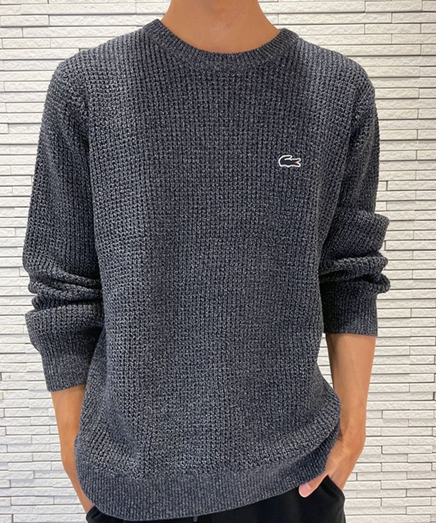 【ラコステ/LACOSTE / MEN】のヘザーカラーリングワッフルニット / メランジニット 人気、トレンドファッション・服の通販 founy(ファニー) 　ファッション　Fashion　メンズファッション　MEN　おすすめ　Recommend　シンプル　Simple　スウェット　Sweat　リブニット　Rib Knit　ワッフル　Waffle　 other-1|ID: prp329100004141102 ipo3291000000029516809