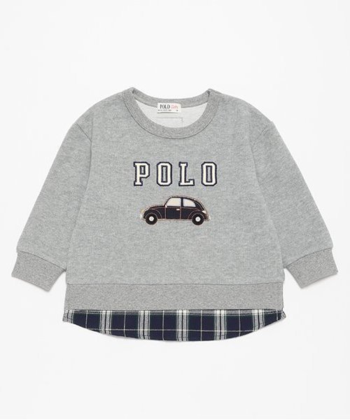 【その他のブランド/Other】の【POLO BCS】ロゴアップリケ長袖Tシャツ インテリア・キッズ・メンズ・レディースファッション・服の通販 founy(ファニー) https://founy.com/ ファッション Fashion キッズファッション KIDS スリット Slit フロント Front 長袖 Long Sleeve |ID: prp329100004141998 ipo3291000000028841959