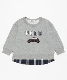 【その他のブランド/Other】の【POLO BCS】ロゴアップリケ長袖Tシャツ 人気、トレンドファッション・服の通販 founy(ファニー) ファッション Fashion キッズファッション KIDS スリット Slit フロント Front 長袖 Long Sleeve |ID:prp329100004141998