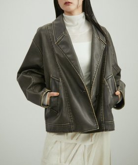 【アダム エ ロペ/ADAM ET ROPE'】のシンセティックレザージャケット 人気、トレンドファッション・服の通販 founy(ファニー) ファッション Fashion レディースファッション WOMEN アウター Coat Outerwear ジャケット Jackets ヴィンテージ Vintage ジャケット Jacket スウェット Sweat フェミニン Feminine フレア Flare ブルゾン Blouson ポケット Pocket リラックス Relax A/W・秋冬 Aw・Autumn/Winter・Fw・Fall-Winter おすすめ Recommend 2025年 2025 |ID:prp329100004142009