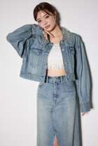 【リエンダ/rienda】のビジューカラーGジャン 人気、トレンドファッション・服の通販 founy(ファニー) ファッション Fashion レディースファッション WOMEN アウター Coat Outerwear おすすめ Recommend カットソー Cut And Sew クロップド Cropped ストレート Straight スペシャル Special セットアップ Set Up デニム Denim バランス Balance ビジュー Bijou ロング Long 今季 This Season thumbnail L/BLU1|ID: prp329100004142024 ipo3291000000028437889