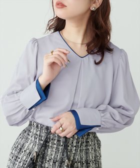 【ナチュラルクチュール/natural couture】のosono配色Wカフスブラウス 人気、トレンドファッション・服の通販 founy(ファニー) ファッション Fashion レディースファッション WOMEN トップス・カットソー Tops/Tshirt シャツ/ブラウス Shirts/Blouses インナー Inner カフス Cuffs カーディガン Cardigan サテン Satin ジャケット Jacket パイピング Piping フェミニン Feminine ボトム Bottom ポケット Pocket おすすめ Recommend 2024年 2024 エレガント 上品 Elegant 2024-2025秋冬・A/W Aw/Autumn/Winter/Fw/Fall/2024-2025 |ID:prp329100004142157