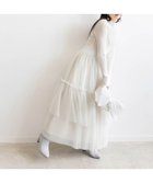 【ランダ/RANDA】の【Ribbon Collection】【選べる丈感】ボリュームフリルコンビニットワンピース WHITE|ID: prp329100004142280 ipo3291000000028441887