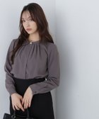 【ナチュラル ビューティー ベーシック/NATURAL BEAUTY BASIC】のフロントタックブラウス ダークブラウン1|ID: prp329100004142454 ipo3291000000028905046