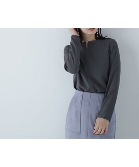 【ナチュラル ビューティー ベーシック/NATURAL BEAUTY BASIC】のスリットネックTブラウス 24AW 人気、トレンドファッション・服の通販 founy(ファニー) ファッション Fashion レディースファッション WOMEN トップス・カットソー Tops/Tshirt シャツ/ブラウス Shirts/Blouses 2024年 2024 2024-2025秋冬・A/W Aw/Autumn/Winter/Fw/Fall/2024-2025 スリット Slit センター Center フロント Front プレーン Plane ボトム Bottom |ID:prp329100004143306