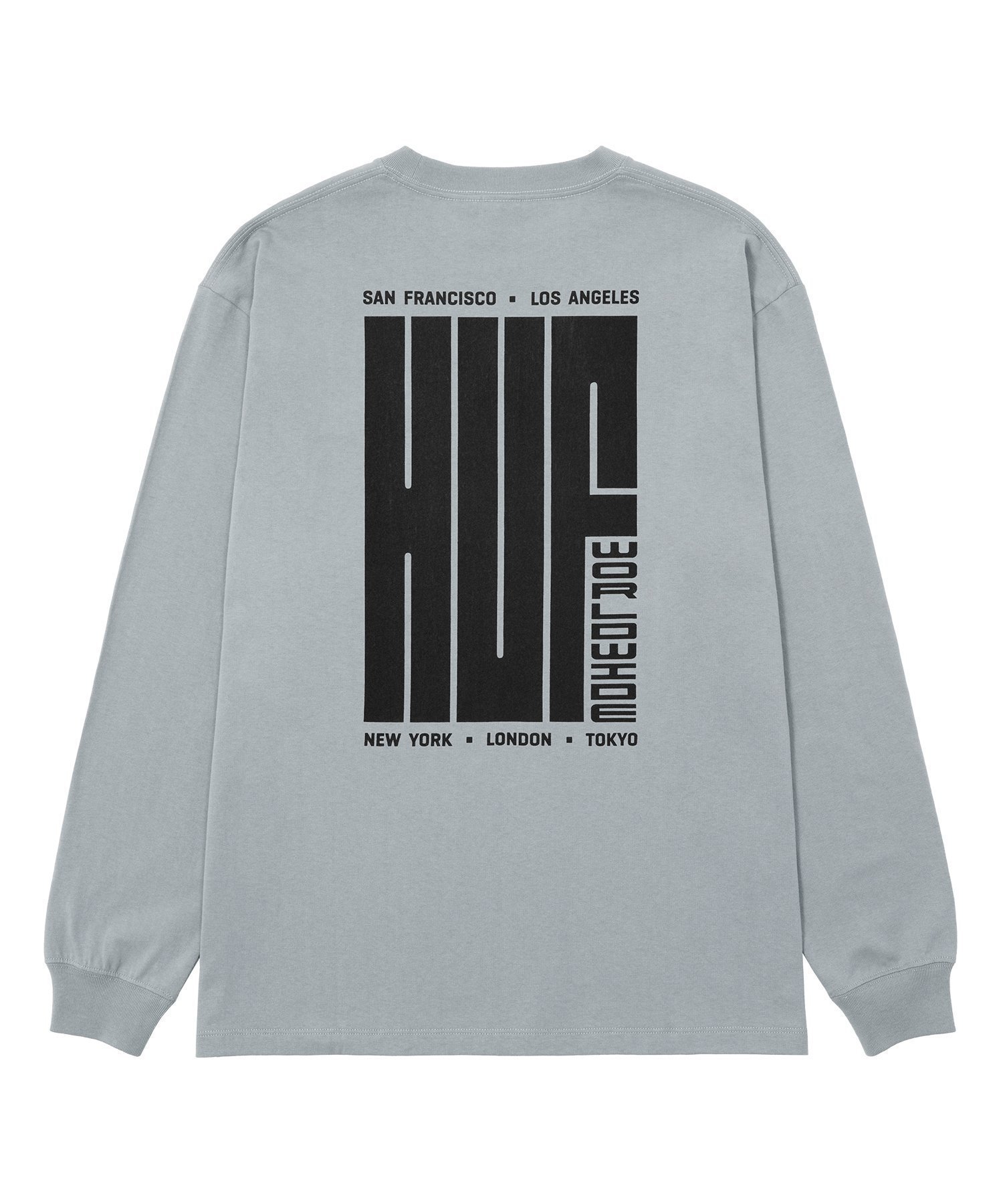 【ハフ/HUF】のBIG BLOCK LS TEE / HUF ハフ 長袖Tシャツ インテリア・キッズ・メンズ・レディースファッション・服の通販 founy(ファニー) 　ファッション　Fashion　レディースファッション　WOMEN　トップス・カットソー　Tops/Tshirt　シャツ/ブラウス　Shirts/Blouses　ロング / Tシャツ　T-Shirts　グラフィック　Graphic　コレクション　Collection　長袖　Long Sleeve　プリント　Print　ミリタリー　Military　ワーク　Work　再入荷　Restock/Back In Stock/Re Arrival　GREY|ID: prp329100004143507 ipo3291000000028857444