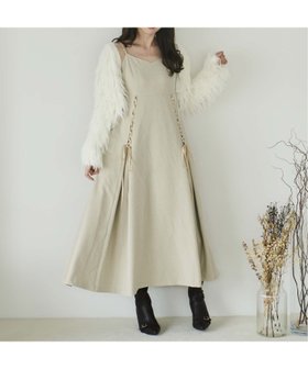 【ノエラ/Noela】のレースアップキャミワンピース 人気、トレンドファッション・服の通販 founy(ファニー) ファッション Fashion レディースファッション WOMEN ワンピース Dress キャミワンピース No Sleeve Dresses おすすめ Recommend キャミワンピース Cami Dress トレンド Trend フレア Flare モヘア Mohair 切替 Switching |ID:prp329100004143757