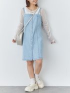 【エヘカソポ/ehka sopo】のデニムミニキャミジャンスカ 人気、トレンドファッション・服の通販 founy(ファニー) ファッション Fashion レディースファッション WOMEN トップス・カットソー Tops/Tshirt キャミソール / ノースリーブ No Sleeves デニム Denim ビスチェ Bustier フロント Front thumbnail サックスブルー|ID: prp329100004143860 ipo3291000000028660690