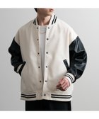 【ロッキーモンロー/Rocky Monroe】のオーバーサイズテックメルトン/PUレザー切替スタジャン 人気、トレンドファッション・服の通販 founy(ファニー) ファッション Fashion レディースファッション WOMEN インナー Inner カットソー Cut And Sew 切替 Switching スラックス Slacks デニム Denim トレーナー Trainer パターン Pattern ビッグ Big フェイクレザー Faux Leather フェルト Felt ベーシック Basic メルトン Melton メンズ Mens リラックス Relax 再入荷 Restock/Back In Stock/Re Arrival おすすめ Recommend thumbnail A.オフ×ブラック|ID: prp329100004144693 ipo3291000000028474975