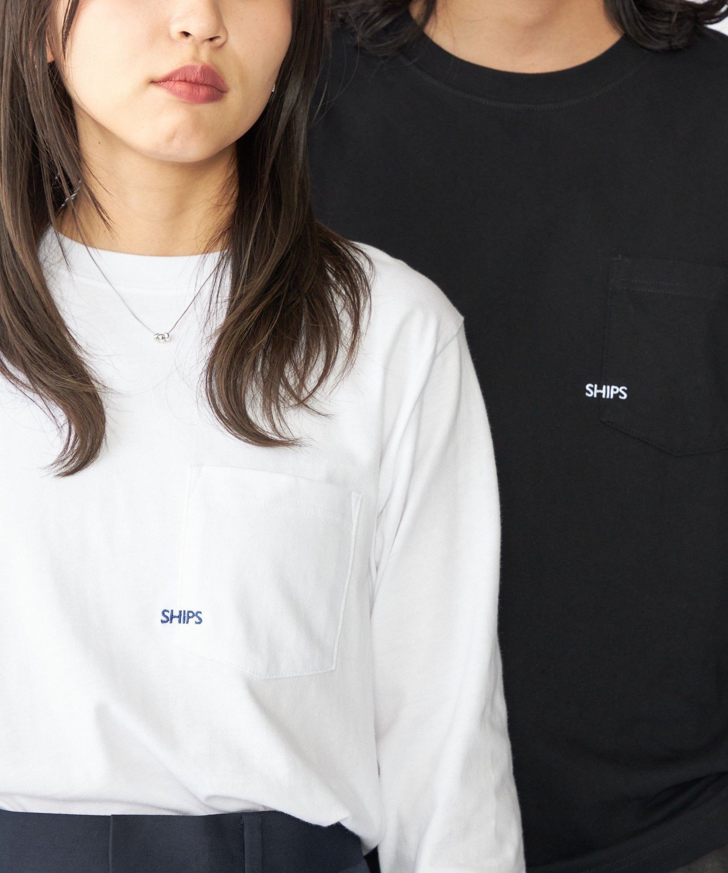 【シップス フォー ウィメン/SHIPS】の【WEB限定】SHIPS マイクロ SHIPSロゴ ポケット ロングスリーブ Tシャツ (ロンT) インテリア・キッズ・メンズ・レディースファッション・服の通販 founy(ファニー) 　ファッション　Fashion　レディースファッション　WOMEN　トップス・カットソー　Tops/Tshirt　シャツ/ブラウス　Shirts/Blouses　ロング / Tシャツ　T-Shirts　おすすめ　Recommend　スリーブ　Sleeve　ポケット　Pocket　ロング　Long　人気　Popularity　定番　Standard　ライトホワイト|ID: prp329100004144787 ipo3291000000028883607