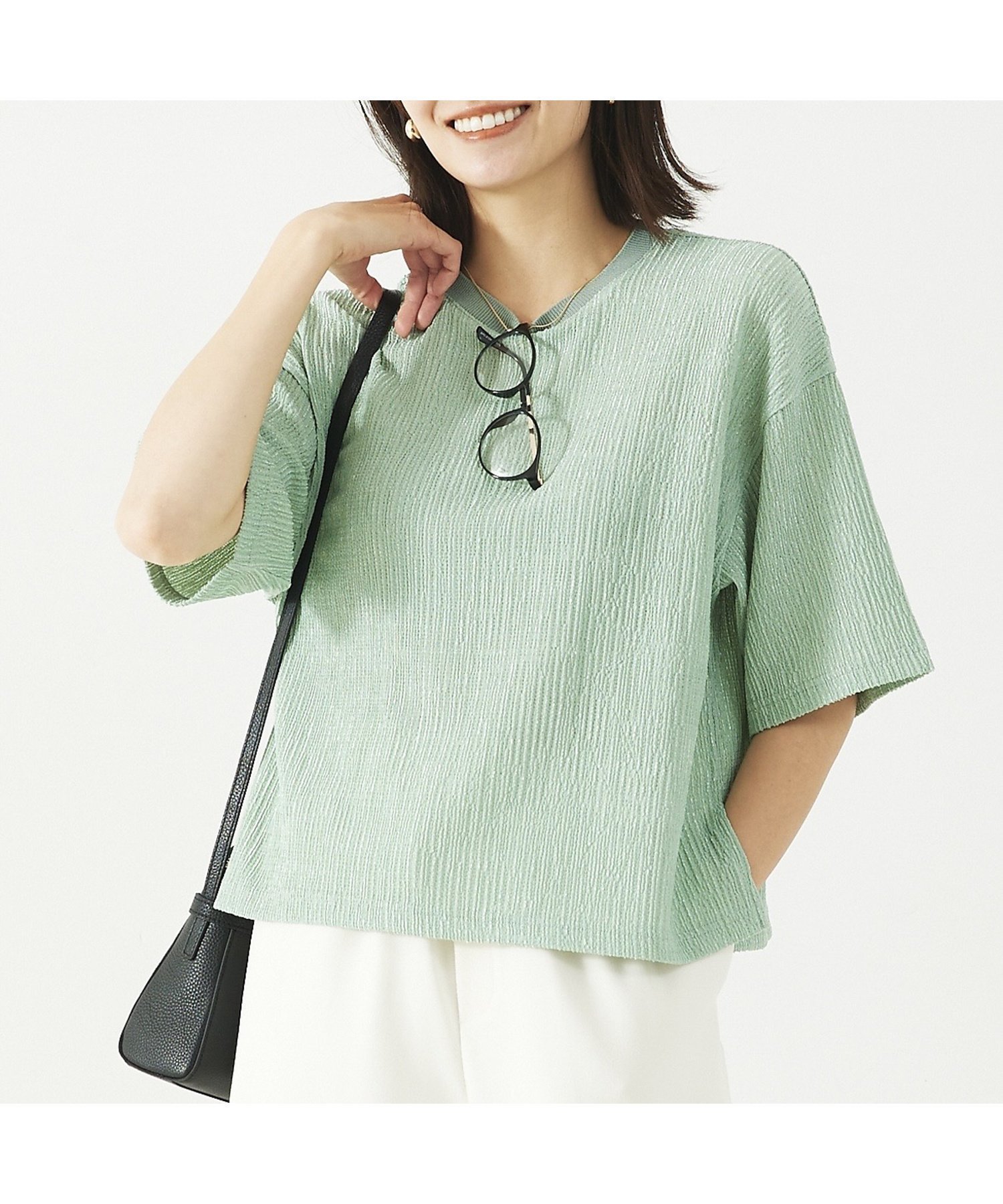 【アバハウスマヴィ/abahouse mavie】の楊柳Tシャツ 人気、トレンドファッション・服の通販 founy(ファニー) 　ファッション　Fashion　レディースファッション　WOMEN　トップス・カットソー　Tops/Tshirt　シャツ/ブラウス　Shirts/Blouses　ロング / Tシャツ　T-Shirts　おすすめ　Recommend　コンパクト　Compact　デニム　Denim　フォルム　Form　エレガント 上品　Elegant　 other-1|ID: prp329100004144826 ipo3291000000028775842