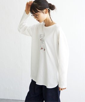 【エルビーシー/LBC】のGIRLプリントロンT 人気、トレンドファッション・服の通販 founy(ファニー) ファッション Fashion レディースファッション WOMEN トップス・カットソー Tops/Tshirt ロング / Tシャツ T-Shirts おすすめ Recommend イラスト Illustration スリーブ Sleeve デニム Denim フレア Flare プリント Print ボトム Bottom ラウンド Round ロング Long 定番 Standard 長袖 Long Sleeve |ID:prp329100004144827