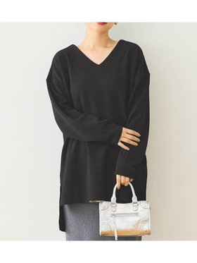 【コカ/COCA】 エンボスVネックプルオーバー人気、トレンドファッション・服の通販 founy(ファニー) ファッション Fashion レディースファッション WOMEN トップス・カットソー Tops/Tshirt プルオーバー Pullover Vネック V-Neck ストレッチ Stretch ポケット Pocket |ID:prp329100004144887