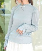 【アクシーズファム/axes femme】のタック*フレア袖ラメリブプルオーバー 人気、トレンドファッション・服の通販 founy(ファニー) ファッション Fashion レディースファッション WOMEN トップス・カットソー Tops/Tshirt プルオーバー Pullover インナー Inner ギャザー Gather ネックレス Necklace パール Pearl ビジュー Bijou フリル Frills フレア Flare thumbnail サックス|ID: prp329100004144960 ipo3291000000028478123