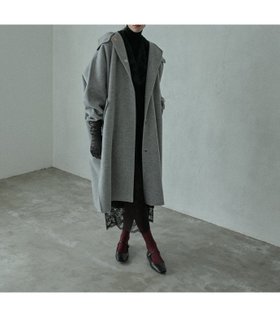 【ルシェル ブルー/LE CIEL BLEU】のフードオーバーコート / Hooded Over COAT 人気、トレンドファッション・服の通販 founy(ファニー) ファッション Fashion レディースファッション WOMEN アウター Coat Outerwear コート Coats おすすめ Recommend ダブル Double フェイス Face エレガント 上品 Elegant |ID:prp329100004145029