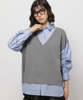 【ニコアンド/niko and】のシャーリングドッキングプルオーバー 人気、トレンドファッション・服の通販 founy(ファニー) ファッション Fashion レディースファッション WOMEN トップス・カットソー Tops/Tshirt プルオーバー Pullover おすすめ Recommend シャーリング Shirring ドッキング Docking プリーツ Pleats ベスト Vest リラックス Relax |ID:prp329100004145113