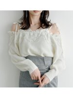 【スナイデル/SNIDEL】のレーストリミングオフショルプルオーバー 人気、トレンドファッション・服の通販 founy(ファニー) ファッション Fashion レディースファッション WOMEN トップス・カットソー Tops/Tshirt プルオーバー Pullover おすすめ Recommend ウェーブ Wave スカラップ Scalloped ストレート Straight ドッキング Docking ボトム Bottom リボン Ribbon レース Race ワイド Wide 人気 Popularity |ID:prp329100004145167