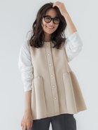 【コカ/COCA】のソフトスウェットパールボタンギャザーベスト Lt.beige|ID: prp329100004145218 ipo3291000000028592072